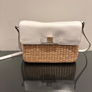 Kate Spade Crossbody w/ Straw & leather trim